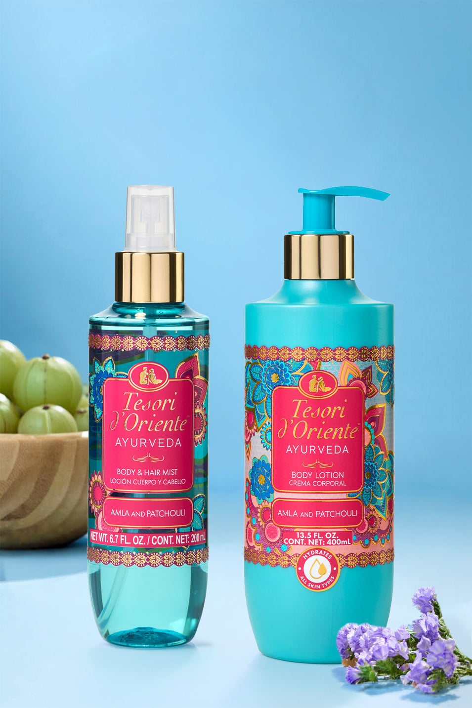 Ayurveda Body & Hair Mist 6.7 Oz & Body Lotion 13.5 Oz