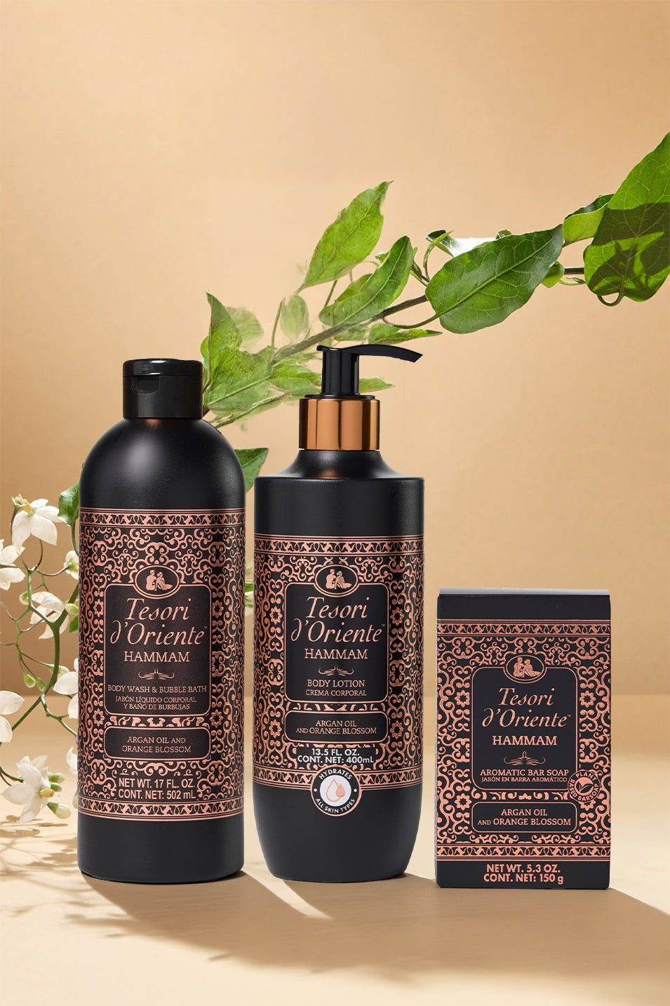 Hammam 2-in-1 Body Wash & Bubble Bath, Lotion & Bar Soap